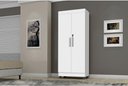 Ver imagem 1 de Armário Multiuso Branco Para Escritório Quarto Com Chave 5 Nichos e 4 Prateleiras - Tx