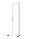 Ver imagem 2 de Armário Multiuso Branco Para Escritório Quarto Com Chave 5 Nichos e 4 Prateleiras - Tx