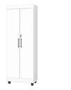 Ver imagem 2 de Armário Multiuso Branco Para Escritório Quarto Com Chave 5 Nichos e 4 Prateleiras - Tx