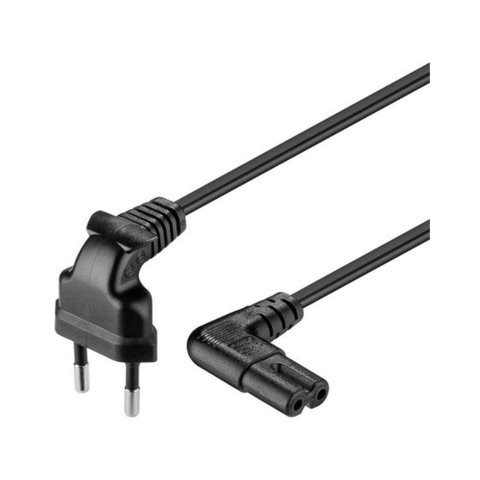 Cabo de Energia Bipolar 1,5m - Pluge em L Tipo 8 Ideal para Tvs, Monitores e Eletrônicos - Cbf