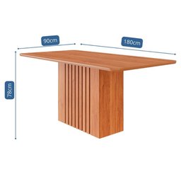 Mesa para Sala de Jantar Mesa Ana 180x90 Cm Tampo em Mdf Cimol Cinamomo - 5