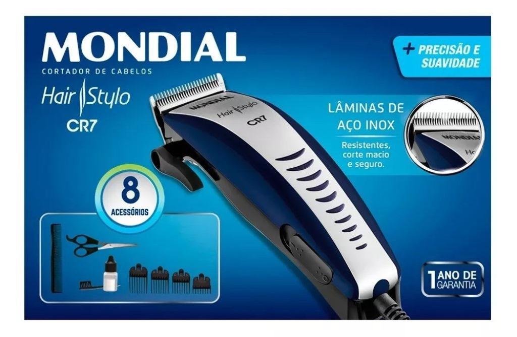 Máquina Cortador de Cabelo Mondial Cr07 com Acessórios - 4