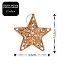 Ver imagem 6 de Kit 4 Estrelas Tridimensional Arabesco Bronze Metalizado 10cm - Magizi