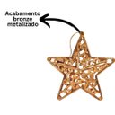 Ver imagem 4 de Kit 4 Estrelas Tridimensional Arabesco Bronze Metalizado 10cm - Magizi