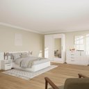 Ver imagem 1 de Kit Guarda Roupas 2 Portas, Cama Casal e Complementos de Quarto Araçá CabeCasa MadeiraOriginals Branco