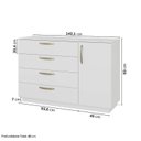 Ver imagem 3 de Kit Guarda Roupas 2 Portas, Cama Casal e Complementos de Quarto Araçá CabeCasa MadeiraOriginals Branco