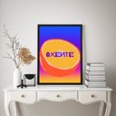 Ver imagem 2 de Quadro Decorativo Oxente 33x24cm - com Vidro:madeira Branca