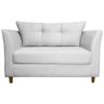 Namoradeira Decorativa Isis Pés Trapézio Suede Branco - DS Estofados - 1