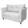 Namoradeira Decorativa Isis Pés Trapézio Suede Branco - DS Estofados - 3