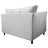Namoradeira Decorativa Isis Pés Trapézio Suede Branco - DS Estofados - 4
