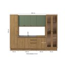 Ver imagem 4 de Cozinha Modulada Celeste Kappesberg 100% Mdf Nogueira/verde 7 Peças
