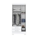 Ver imagem 6 de Guarda-roupa Solteiro 03 Portas 02 Gavetas Sensi Briz Branco/branco E Rosa Chá Ii