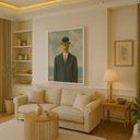 Ver imagem 3 de Quadro Canvas René Magritte Filho Homem 60x40cm Mold Preta