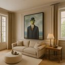 Ver imagem 4 de Quadro Canvas René Magritte Filho Homem 60x40cm Mold Preta