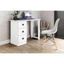 Ver imagem 1 de Mesa Computador Casal Msm 436 C/ 3 Gavetas Branco - Movelbento