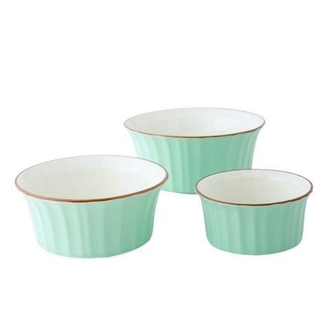 Jogo de Ramequins Menta em Cerâmica 3 Pcs