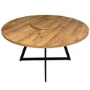 Ver imagem 1 de Mesa Estilo Industrial Redonda 150cm - Com Prato Giratório - Antíqua.