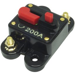 Disjuntor Automotivo 200A Proteção Som Bateria Fusível Resetável Liga Desliga Svart 0757 - 3