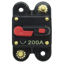 Disjuntor Automotivo 200A Proteção Som Bateria Fusível Resetável Liga Desliga Svart 0757 - 1