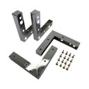 Ver imagem 1 de Kit 4 Pés Cromado para Sofá Cantoneiras de Ferro C/ Parafuso