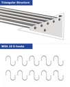 Ver imagem 4 de Takywep Prateleira Suspensa de Aço Inox 24" com 10 Ganchos