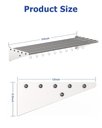 Ver imagem 2 de Takywep Prateleira Suspensa de Aço Inox 24" com 10 Ganchos