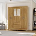 Ver imagem 7 de Guarda Roupa Casal 6 Portas 2 Gavetas Espelho 153 Cm Vlr Nature
