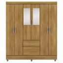 Ver imagem 1 de Guarda Roupa Casal 6 Portas 2 Gavetas Espelho 153 Cm Vlr Nature