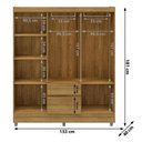 Ver imagem 3 de Guarda Roupa Casal 6 Portas 2 Gavetas Espelho 153 Cm Vlr Nature