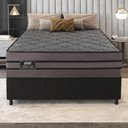 Ver imagem 1 de Cama Box Conjugado Casal com Colchão 138x70x188 New Vip Gazin Cr35321 Grafite-preto
