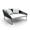 Ver imagem 1 de Chaise Quadrada Maldivas Verde Militar Branco