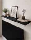 Ver imagem 1 de Prateleira Grossa Madeira MDF Suporte Invisível 120x15 cm:Preto