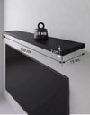 Ver imagem 3 de Prateleira Grossa Madeira MDF Suporte Invisível 120x15 cm:Preto