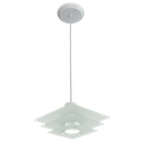 Ver imagem 1 de Lustre Pendente Square 3 Vidros Quadrados Foscos Sala Quarto