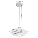 Ver imagem 2 de Lustre Pendente Square 3 Vidros Quadrados Foscos Sala Quarto