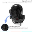 Ver imagem 2 de Bebe Conforto Cadeirinha Auto Infantil 0 Até 13Kg Dispositivo de Retenção Grid Black Galzerano Bebê