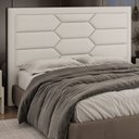 Ver imagem 1 de Cabeceira para Cama Box Casal 161cm Kauai Bouclé Suave Off White - Sallar Home