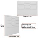 Ver imagem 3 de Cabeceira para Cama Box Casal 161cm Kauai Bouclé Suave Off White - Sallar Home