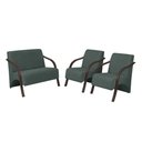 Ver imagem 1 de Conjunto Poltronas Vênus Braço Madeira D Salla Verde