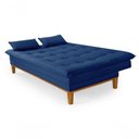 Ver imagem 2 de Sofá Cama Reclinável Casal 1,84m Island Suede Azul Marinho Premium