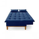 Ver imagem 4 de Sofá Cama Reclinável Casal 1,84m Island Suede Azul Marinho Premium
