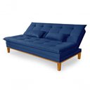 Ver imagem 3 de Sofá Cama Reclinável Casal 1,84m Island Suede Azul Marinho Premium
