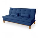 Ver imagem 1 de Sofá Cama Reclinável Casal 1,84m Island Suede Azul Marinho Premium