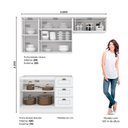 Ver imagem 2 de Cozinha Compacta 200cm Americana 3 Peças 6 Portas 3 Gavetas Henn - Branco Hp Fosco
