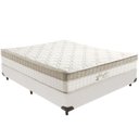 Ver imagem 1 de Cama Box Branco e Colchão King Best Bege Molas Ensacadas Casal Anjos