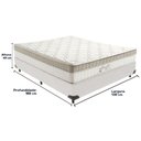 Ver imagem 3 de Cama Box Branco e Colchão King Best Bege Molas Ensacadas Casal Anjos