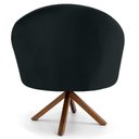Ver imagem 4 de 2 Poltronas Giratórias Base Madeira B-300 Veludo Preto Domi
