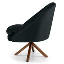 Ver imagem 5 de 2 Poltronas Giratórias Base Madeira B-300 Veludo Preto Domi