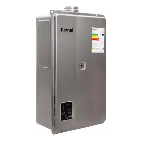 Aquecedor a Gas Digital E27 Prata 27 Litros Gn Rinnai