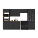 Ver imagem 2 de Armário de Cozinha Modulada Completa Fidelitá Nara 100% MDF 5 Peças 350cm 16 Portas 2 Gavetas com